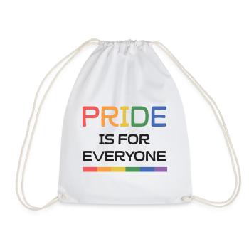 LGBTQ Pride Month - Pride is For Everyone - Drawstring Bag - white - Front