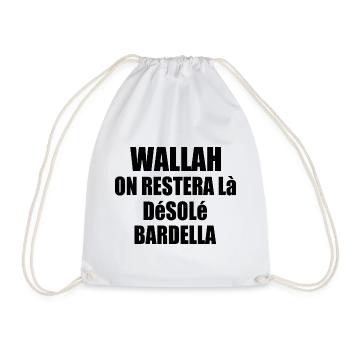 Wallah wird es dabei belassen, sorry Bardella - Turnbeutel - Weiß - Vorne