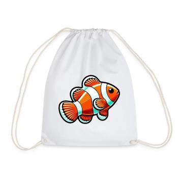 Clownfisch - Turnbeutel - Weiß - Vorne