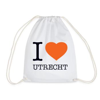 I LOVE UTRECHT - Drawstring Bag - white - Front