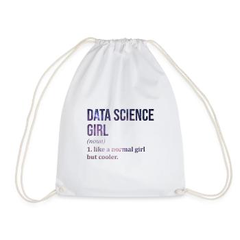 Data Science Data Science Data Science - Drawstring Bag - white - Front