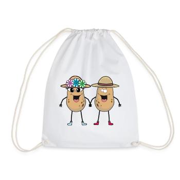 pomme de terre, pommes de terre, légumes, drôle, drôle, drôle, - Sac de sport léger - blanc - Devant