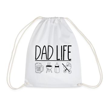 Dad Life Bier Grill Baby - Turnbeutel - Weiß - Vorne