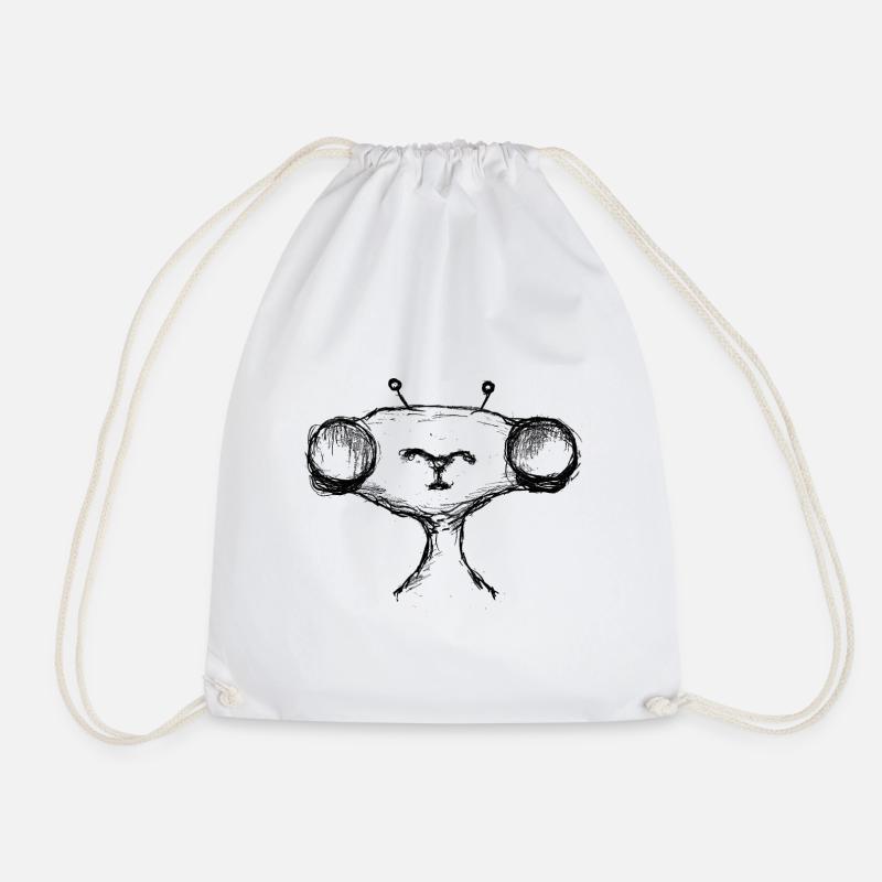 Alien - Drawstring Bag - white