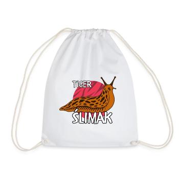 Tiger Ślimak | Funny Polish Meme Shirt - Drawstring Bag - white - Front