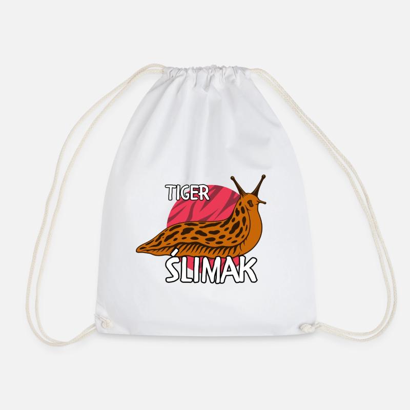 Tiger Ślimak | Lustiges polnisches Meme Shirt - Turnbeutel - Weiß