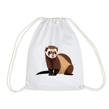Beau furet pour les amoureux des animaux - Sac de sport léger - blanc - Devant
