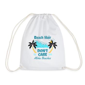 Motif drôle de cheveux de plage dont on s’en soucie - Sac de sport léger - blanc - Devant
