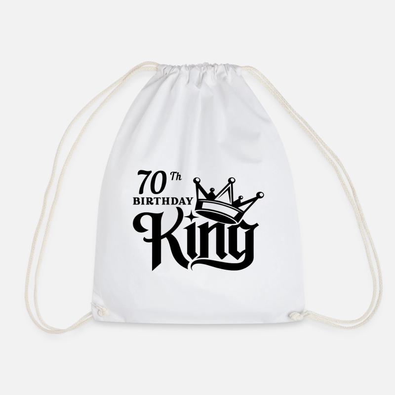 König zum 70. Geburtstag - Turnbeutel - Weiß