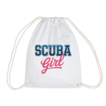 Conception de plongée sous-marine pour fille - Sac de sport léger - blanc - Devant