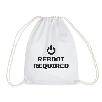 REBOOT REQUIRED Restart Required - Drawstring Bag - white - Front