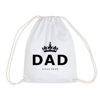 Dad 26 Vater Baby Papa 2026 Vatertagsgeschenk - Turnbeutel - Weiß - Vorne