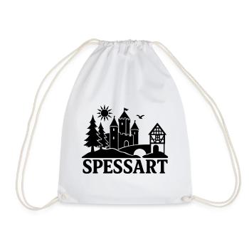 Spessart Silhouette - Turnbeutel - Weiß - Vorne