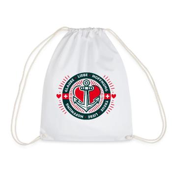 Faith love hope - Drawstring Bag - white - Front