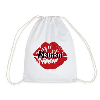 Mama Ich liebe dich – Muttertag - Turnbeutel - Weiß - Vorne