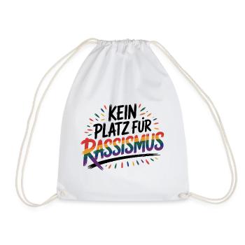 Pas de place pour le racisme - Logo Cool Pride - Sac de sport léger - blanc - Devant