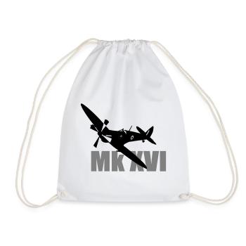 Spitfire Mk 16 - Drawstring Bag - white - Front
