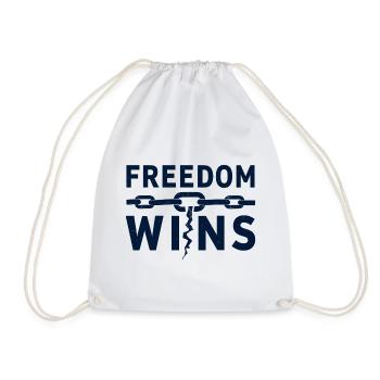 La liberté gagne : La liberté brise les chaînes - Sac de sport léger - blanc - Devant