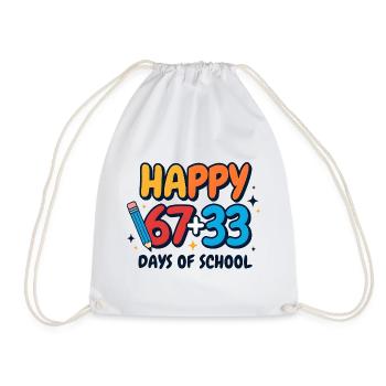 Joyeux 100 jours d’école - Sac de sport léger - blanc - Devant