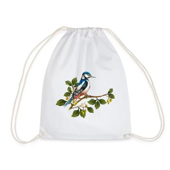 Bunter Vogel - Turnbeutel - Weiß - Vorne