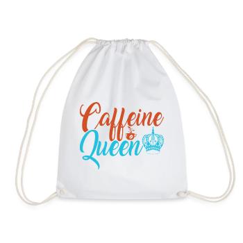 The caffeinated queen of coffee - Drawstring Bag - white - Front