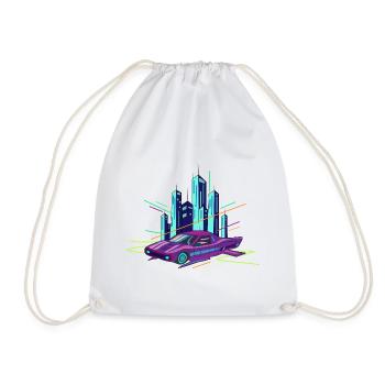Croiseur néon au-dessus de Skyline - Sac de sport léger - blanc - Devant