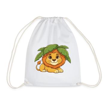 Lionceau sous des palmiers - Sac de sport léger - blanc - Devant