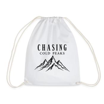 Chasing Cold Peaks Mountains Hiking Outdoor - Drawstring Bag - white - Front
