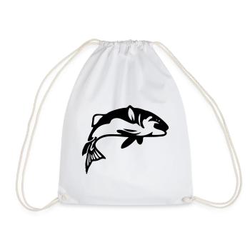 Fisch Angeln Angler Fischen - Turnbeutel - Weiß - Vorne
