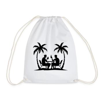 Silhouette de fête de palmiers - Sac de sport léger - blanc - Devant