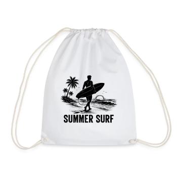 Enjoy the Summer Summer Surf In Blue Paradise - Turnbeutel - Weiß - Vorne