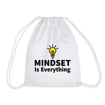 Mindset is everything Glühbirne Motivation Erfolg - Sac de sport léger - blanc - Devant