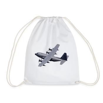 C-130 Silhouette grise - Sac de sport léger - blanc - Devant