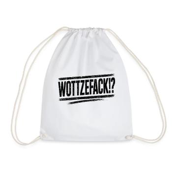 Humour Wottzefack dit une idée de cadeau drôle - Sac de sport léger - blanc - Devant