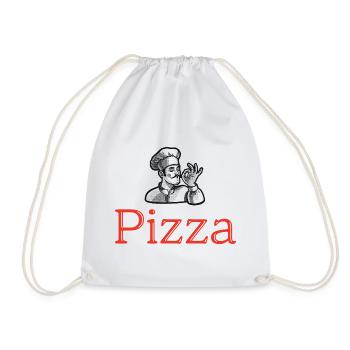 Pizza Chef - Drawstring Bag - white - Front