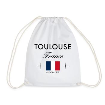 Toulouse, France, coordonnées Souvenir de voyage - Sac de sport léger - blanc - Devant
