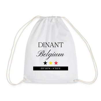 Dinant Belgien Souvenir – Reise minimalistisch - Turnbeutel - Weiß - Vorne