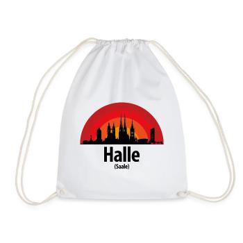 Halle Saale Skyline - Turnbeutel - Weiß - Vorne