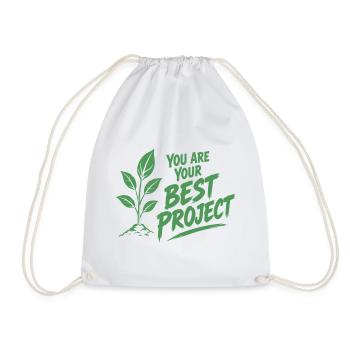 You Are Your Best Project Achtsamkeit Pflanzen - Turnbeutel - Weiß - Vorne