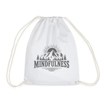 Mindfulness Achtsamkeit Natur Berge - Turnbeutel - Weiß - Vorne