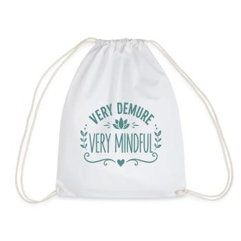 Very Demure Very Mindful Achtsamkeit Spruch - Turnbeutel - Weiß - Vorne
