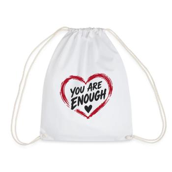 You Are Enough – Herz der Selbstliebe - Turnbeutel - Weiß - Vorne