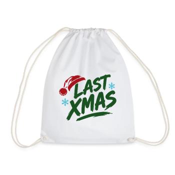 Last Xmas Brush Logo - Turnbeutel - Weiß - Vorne