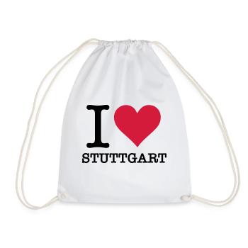 I Love Stuttgart - Drawstring Bag - white - Front