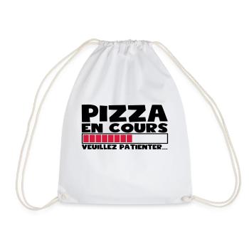 PIZZA EN COURS - Sac de sport léger - blanc - Devant