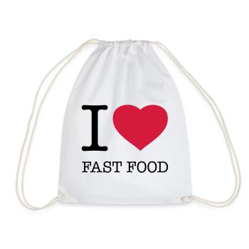 J’AIME LA RESTAURATION RAPIDE Foodie - Sac de sport léger - blanc - Devant