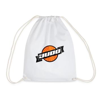 Judo Retro Logo - Turnbeutel - Weiß - Vorne
