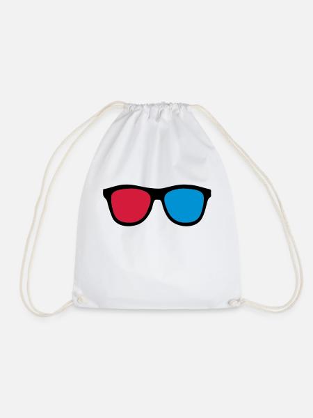 3D glasses - Drawstring Bag - white
