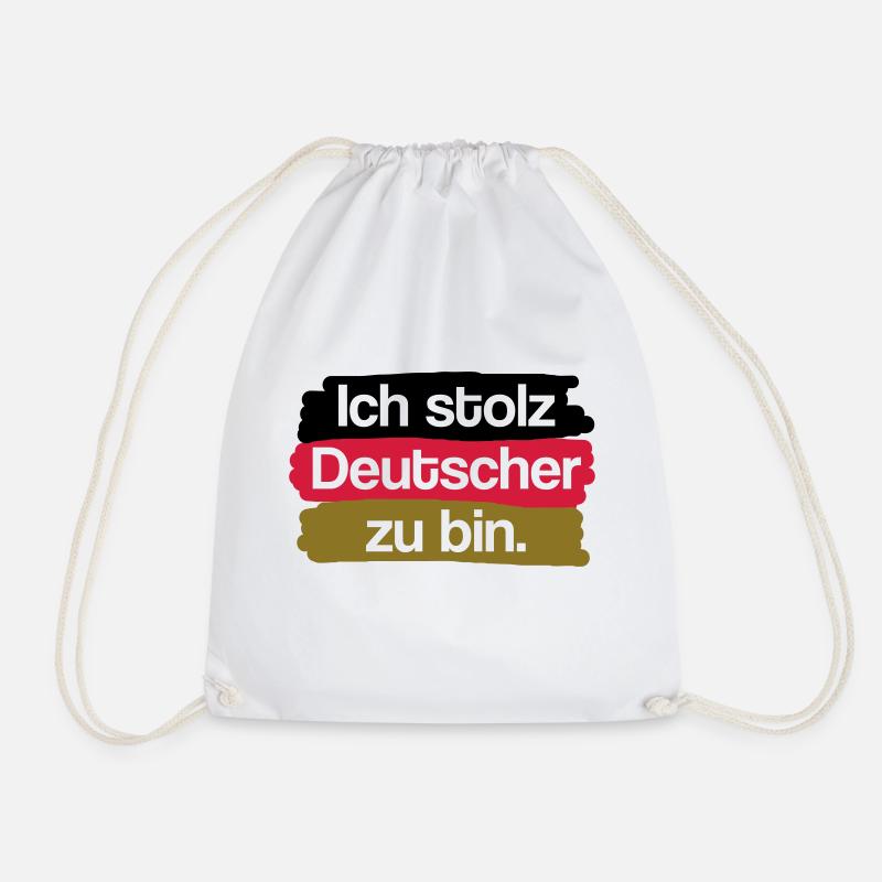 Ich stolz Deutscher zu bin. - Turnbeutel - Weiß