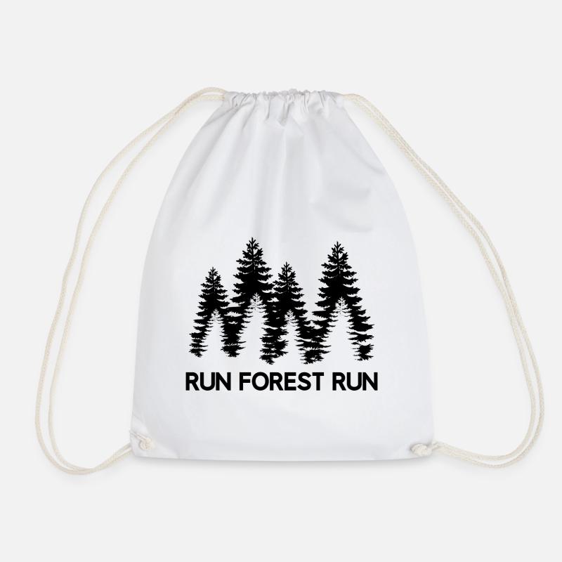 Run Forest Run - Drawstring Bag - white